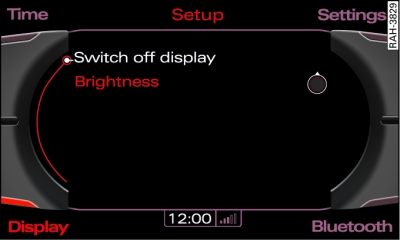 Switching off the MMI display